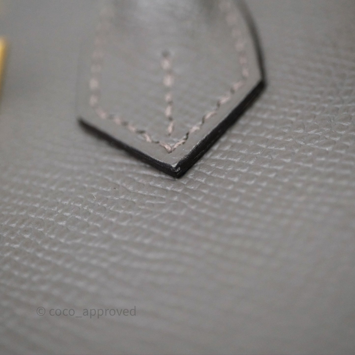 Hermes Birkin 25 Sellier Gris Meyer 0L Epsom Gold Hardware