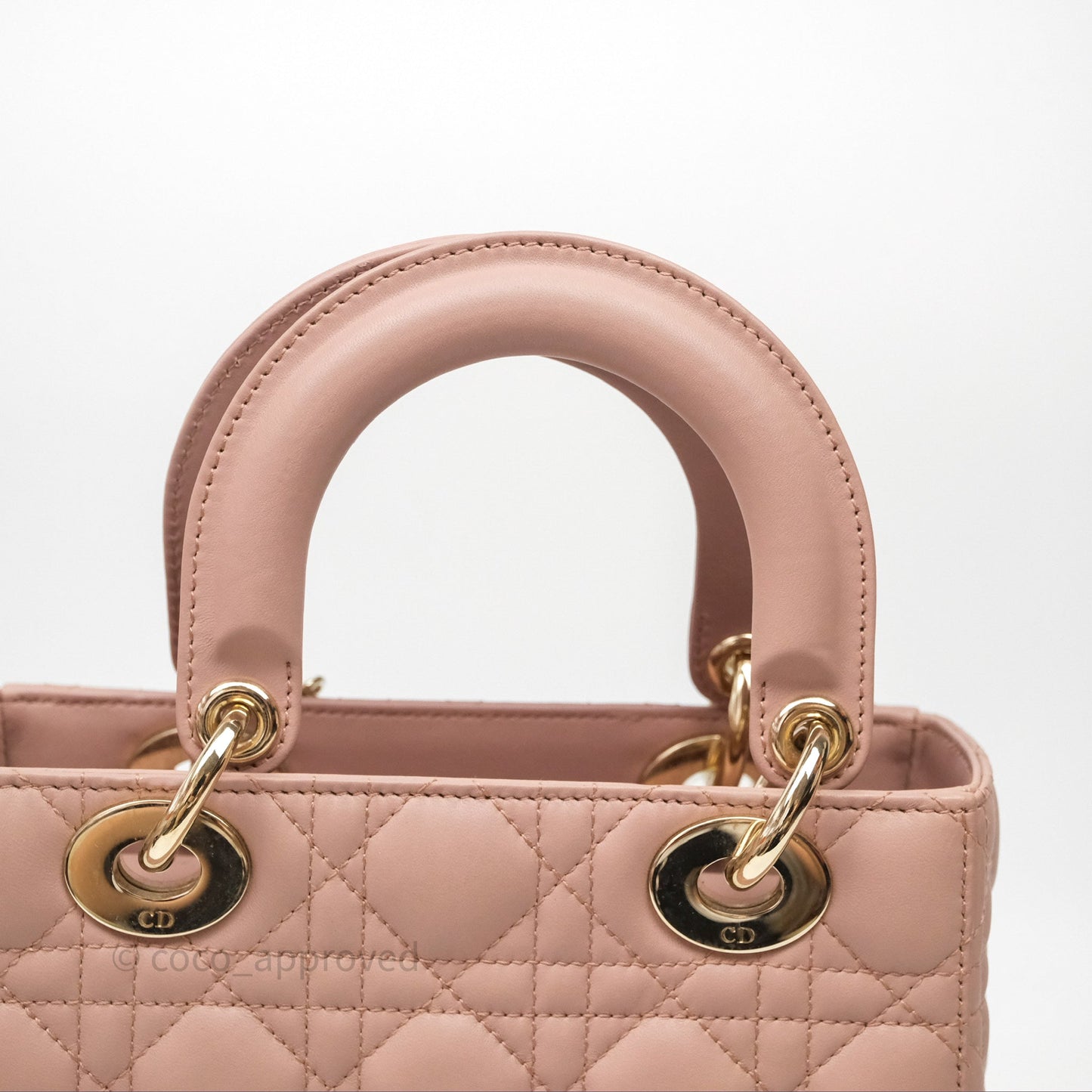 Christian Dior Small Lady Dior My ABCDior Bag Blush Cannage Lambskin