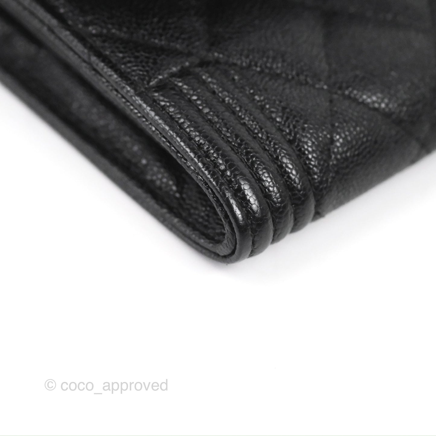 Chanel Quilted Boy Flap Coin Purse Black Caviar Aged Gold Hardware
