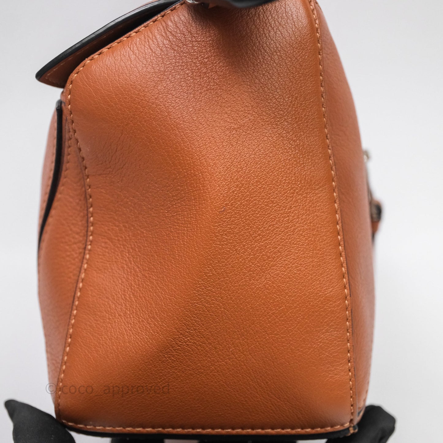 Loewe Small Puzzle Bag Tan Calfskin Silver Hardware