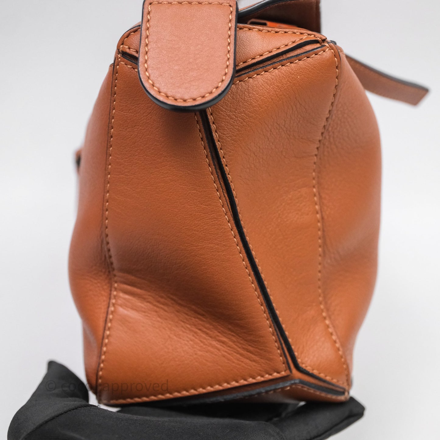 Loewe Small Puzzle Bag Tan Calfskin Silver Hardware