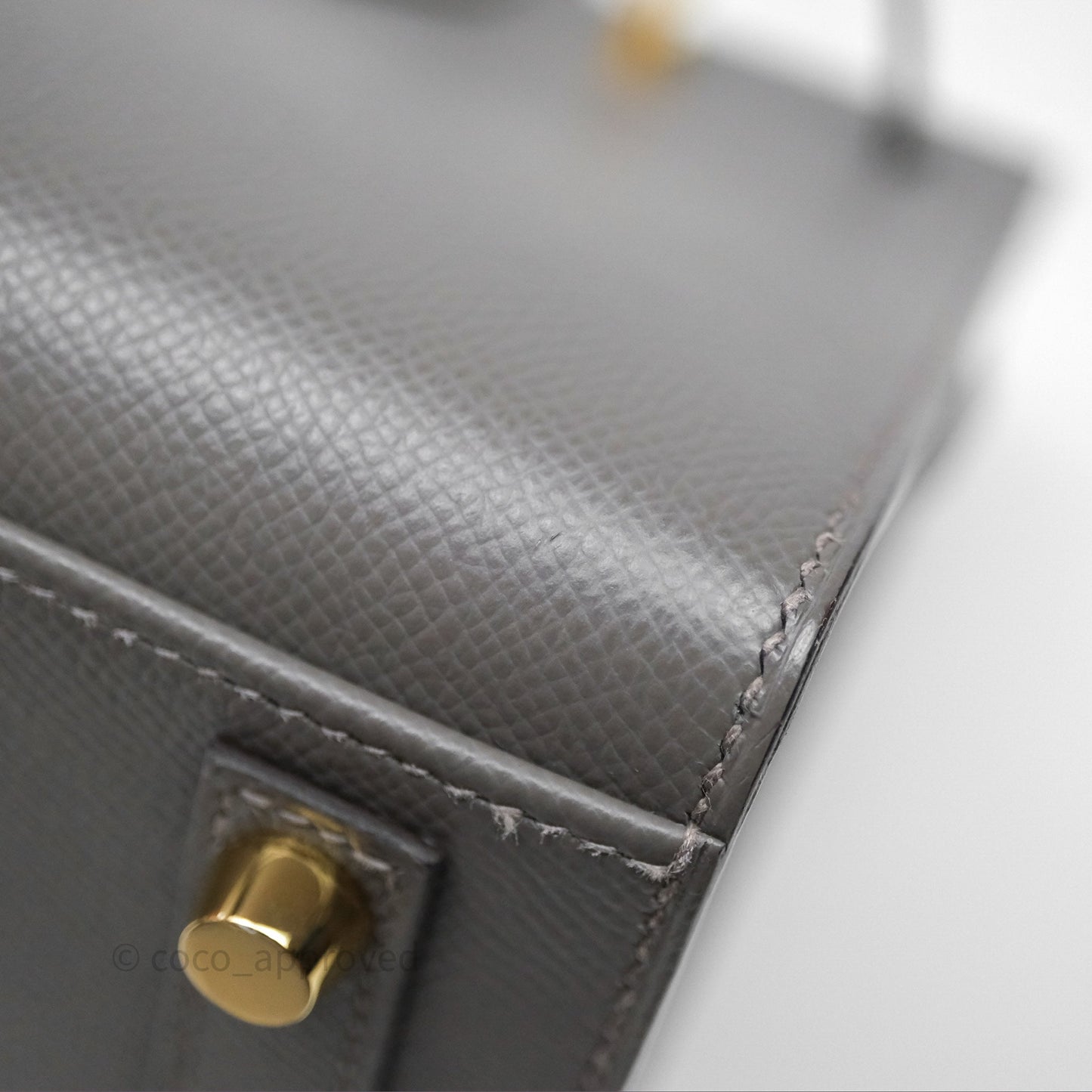 Hermes Birkin 25 Sellier Gris Meyer 0L Epsom Gold Hardware