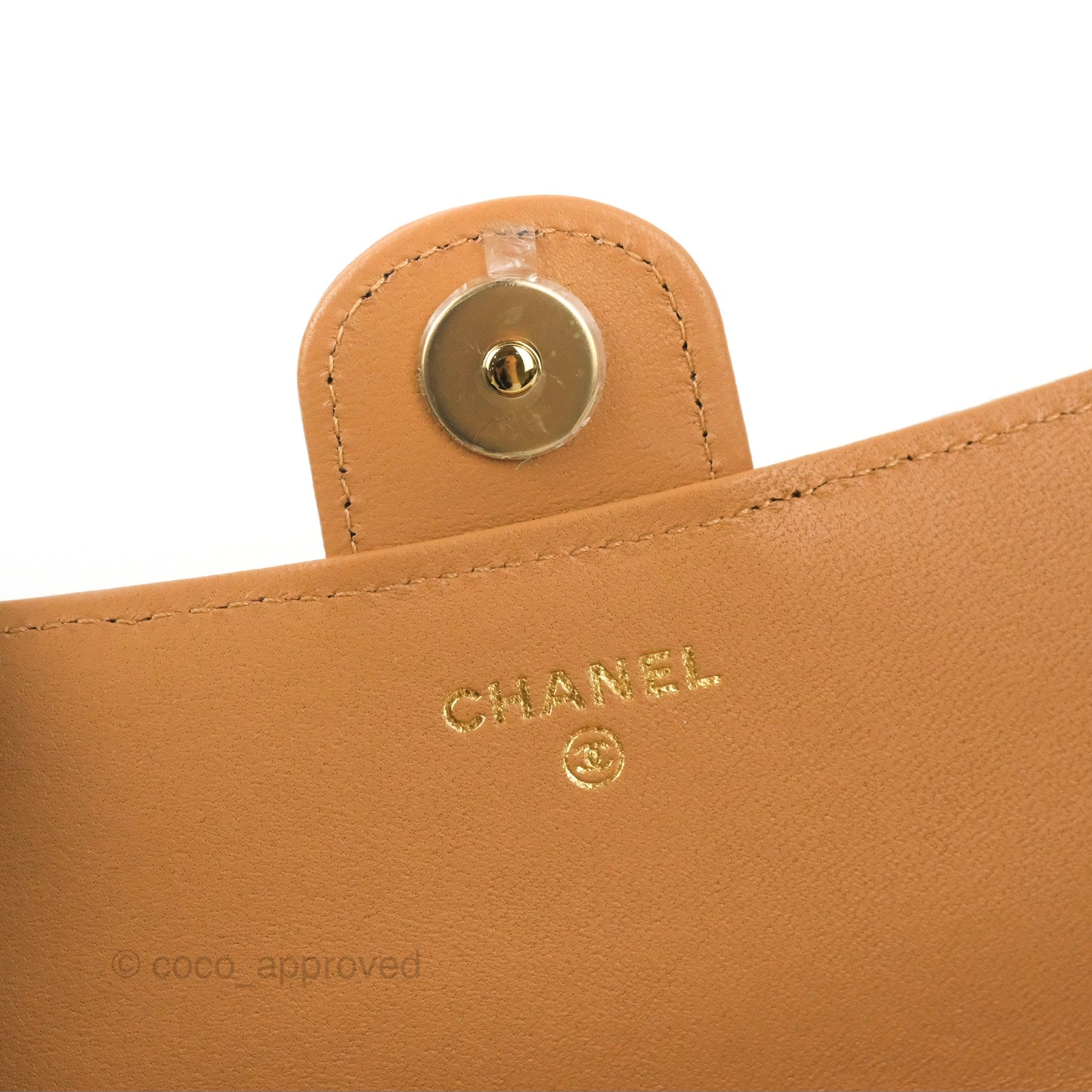 Chanel Top Handle Mini WOC Caramel Dark Beige Lambskin Gold Hardware