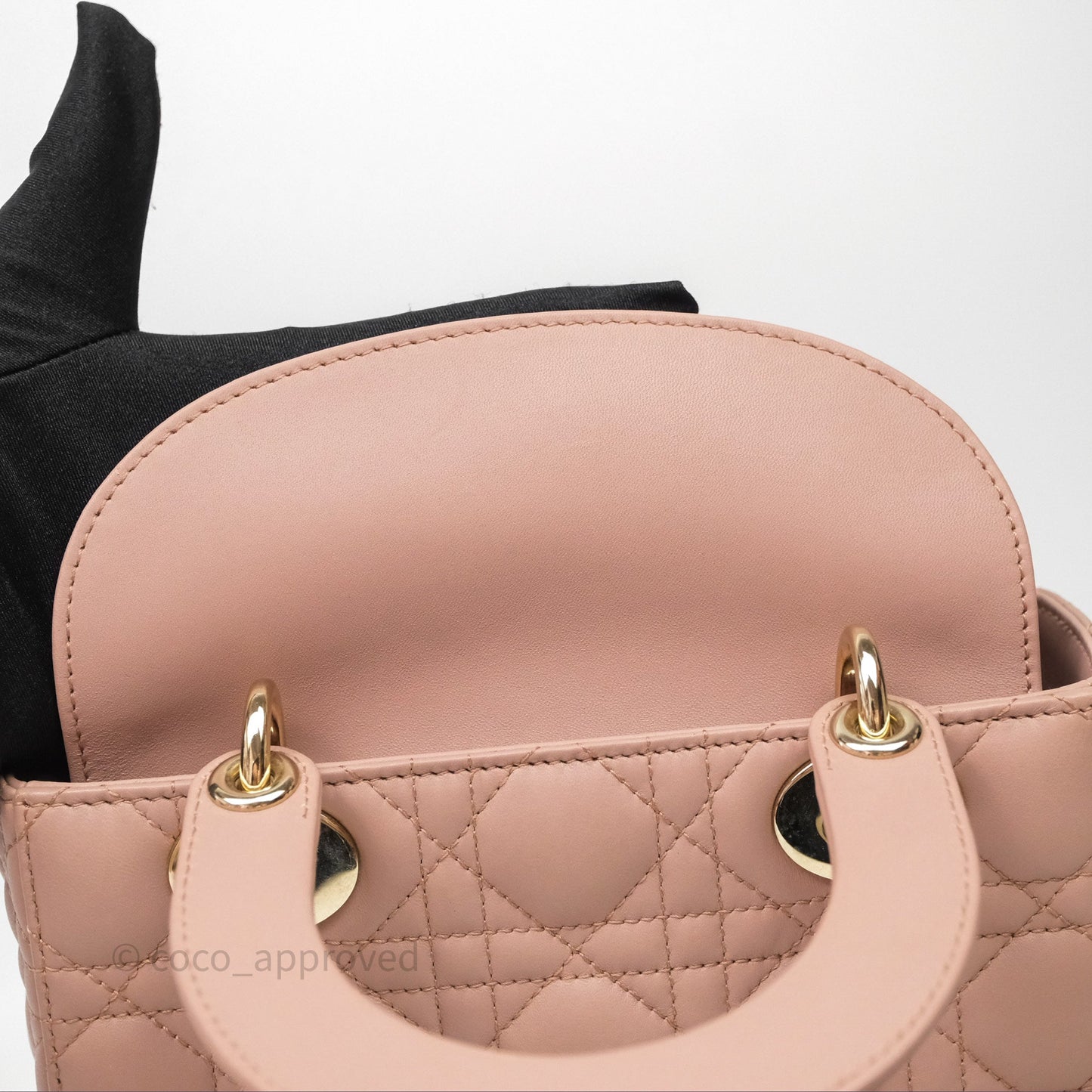 Christian Dior Small Lady Dior My ABCDior Bag Blush Cannage Lambskin