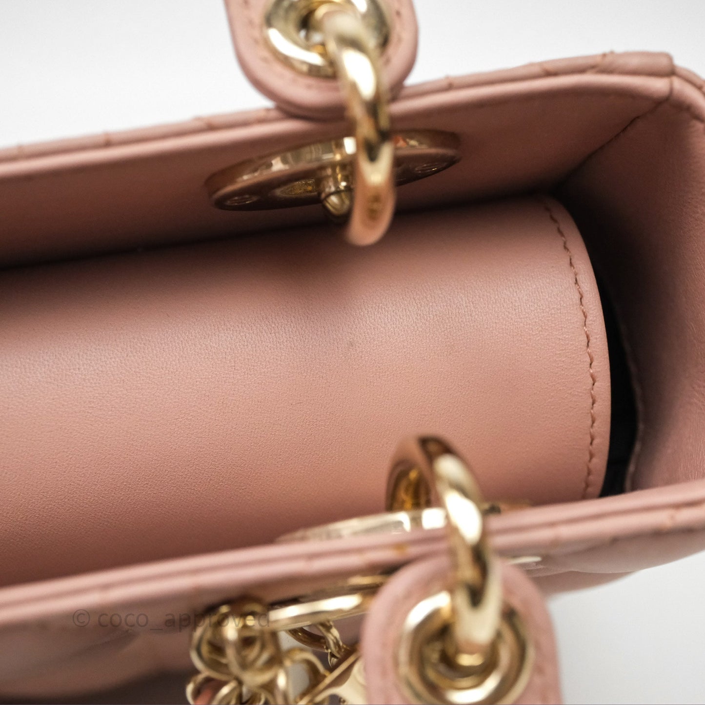 Christian Dior Small Lady Dior My ABCDior Bag Blush Cannage Lambskin
