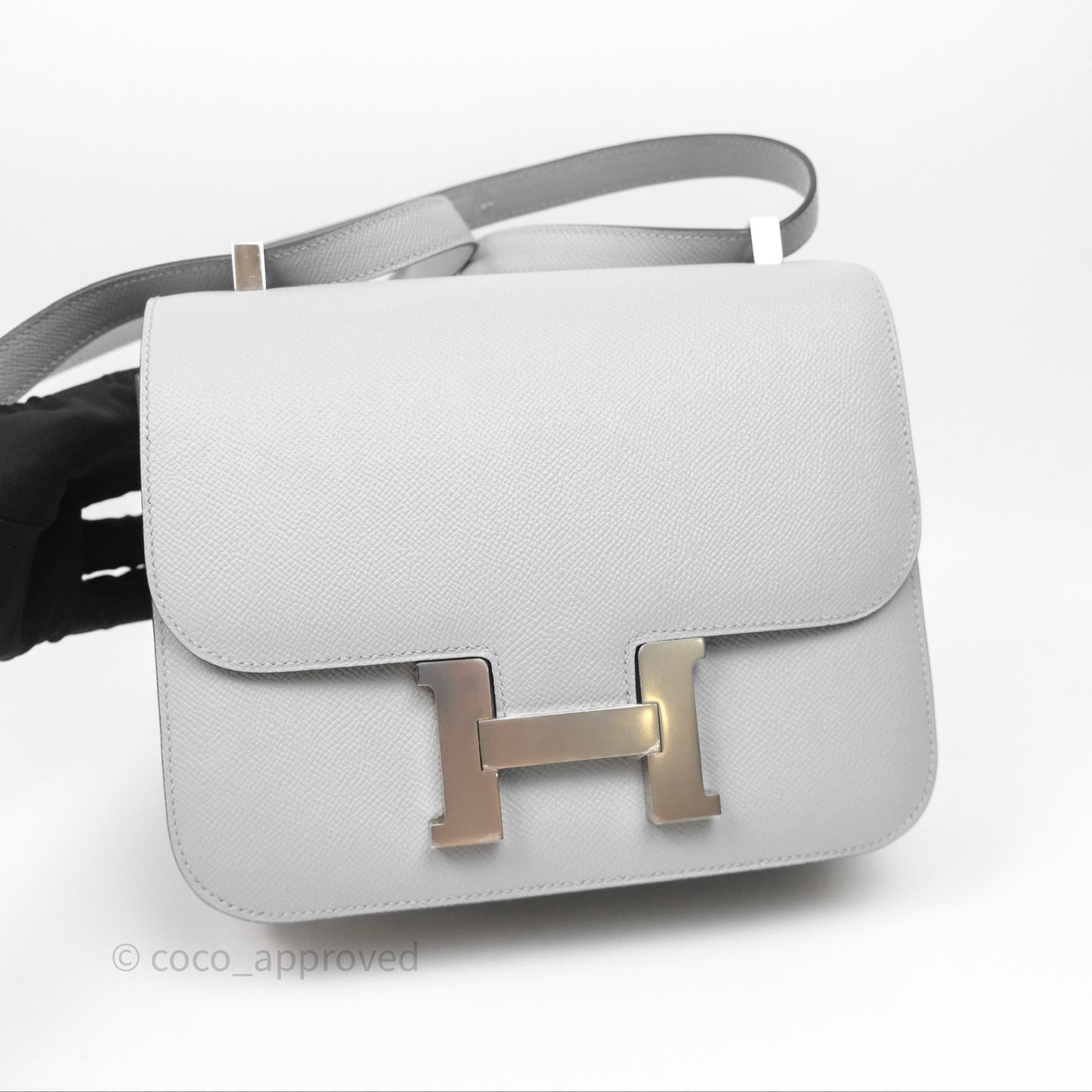 Hermès Constance 24 Gris Mouette 4Z Epsom Palladium Hardware