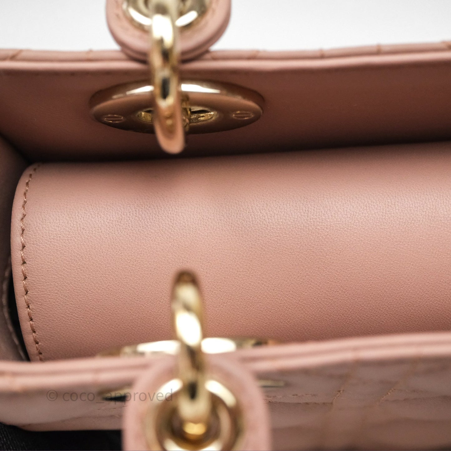 Christian Dior Small Lady Dior My ABCDior Bag Blush Cannage Lambskin