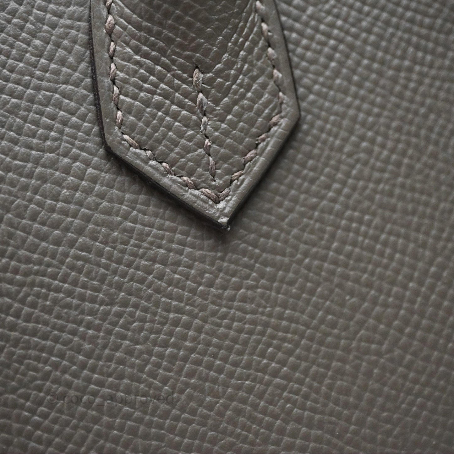 Hermes Birkin 25 Sellier Gris Meyer 0L Epsom Gold Hardware