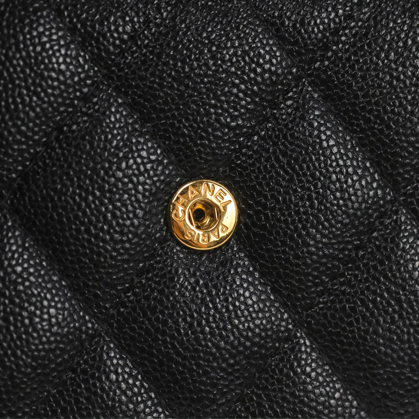 Chanel Quilted Boy Flap Coin Purse Black Caviar Aged Gold Hardware