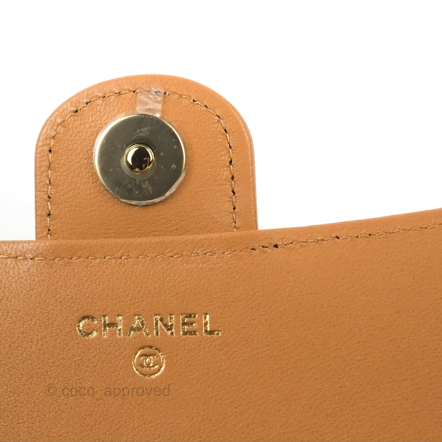 Chanel Top Handle Mini WOC Caramel Dark Beige Lambskin Gold Hardware