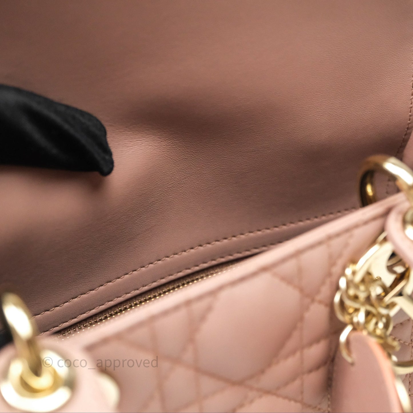 Christian Dior Small Lady Dior My ABCDior Bag Blush Cannage Lambskin