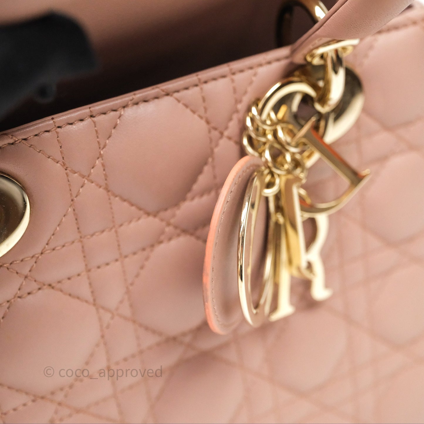 Christian Dior Small Lady Dior My ABCDior Bag Blush Cannage Lambskin
