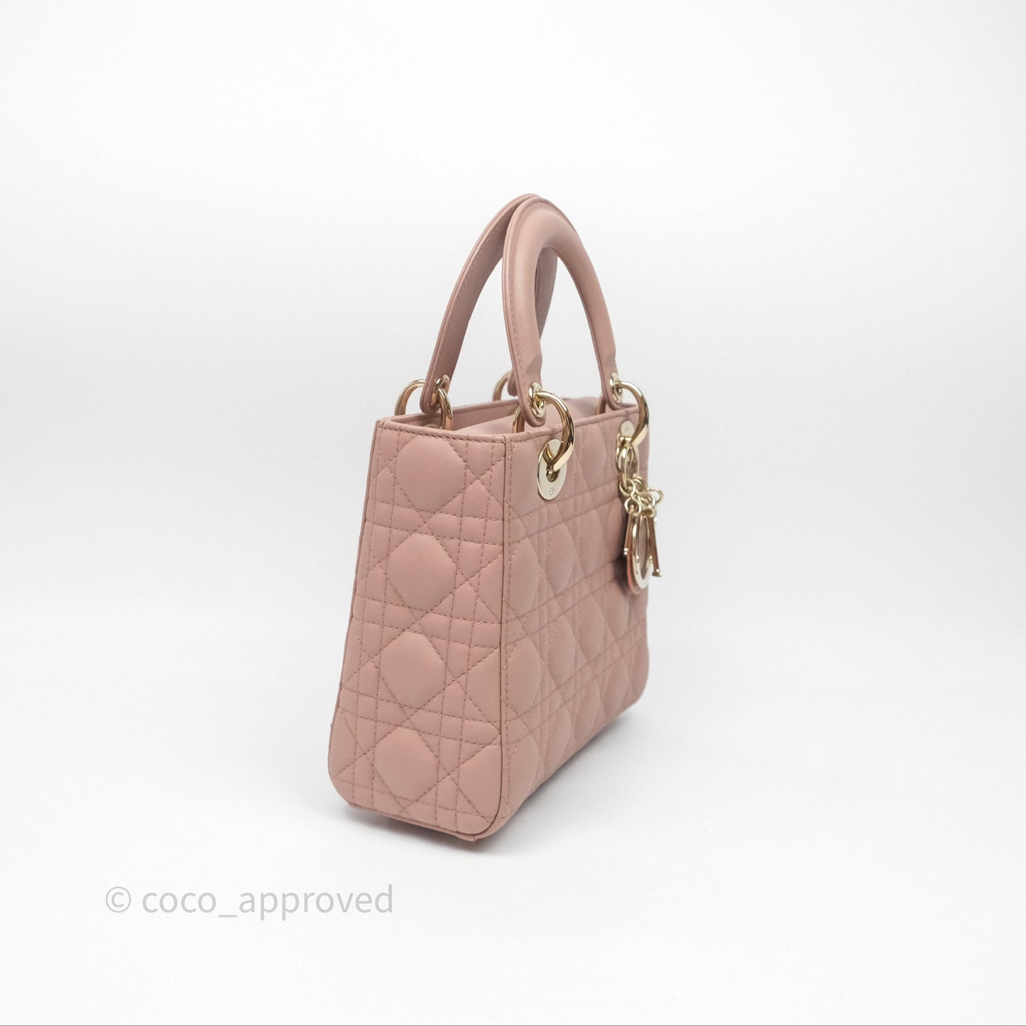Christian Dior Small Lady Dior My ABCDior Bag Blush Cannage Lambskin