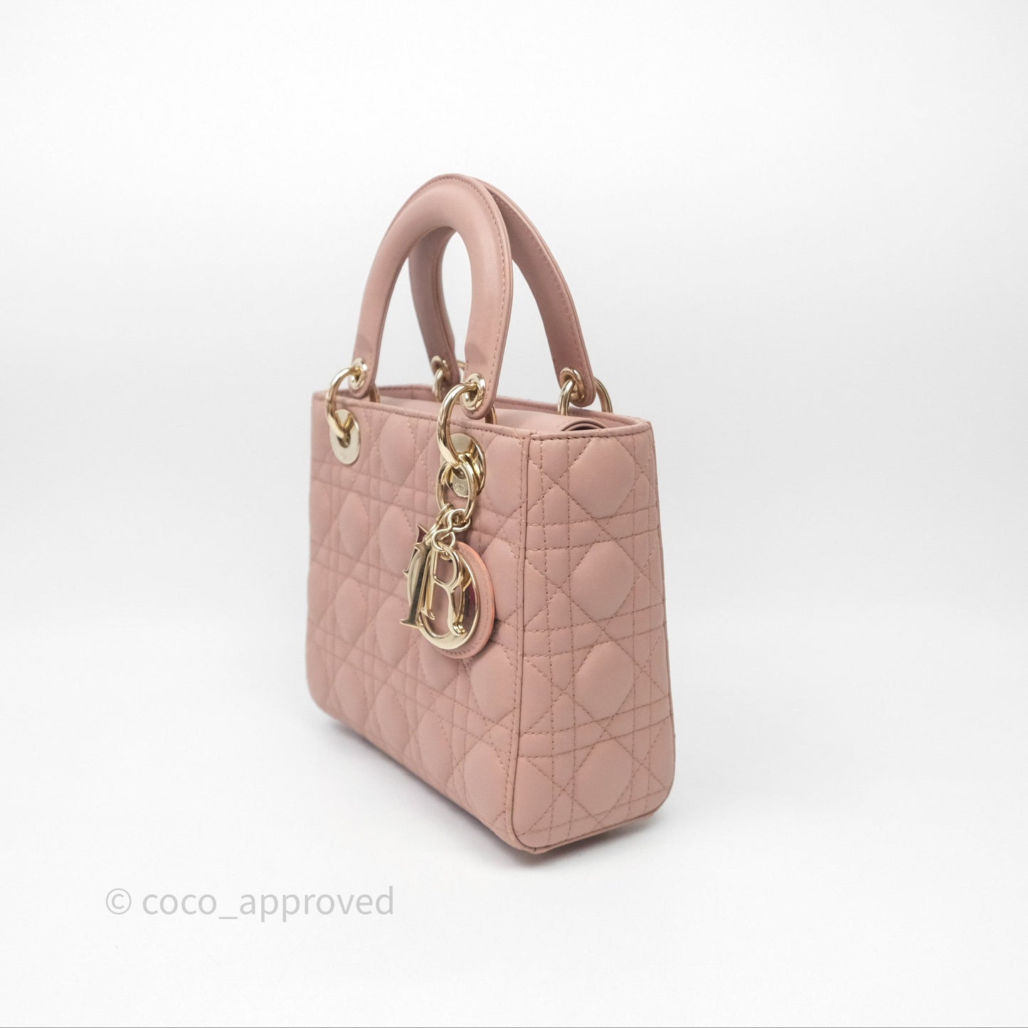 Christian Dior Small Lady Dior My ABCDior Bag Blush Cannage Lambskin