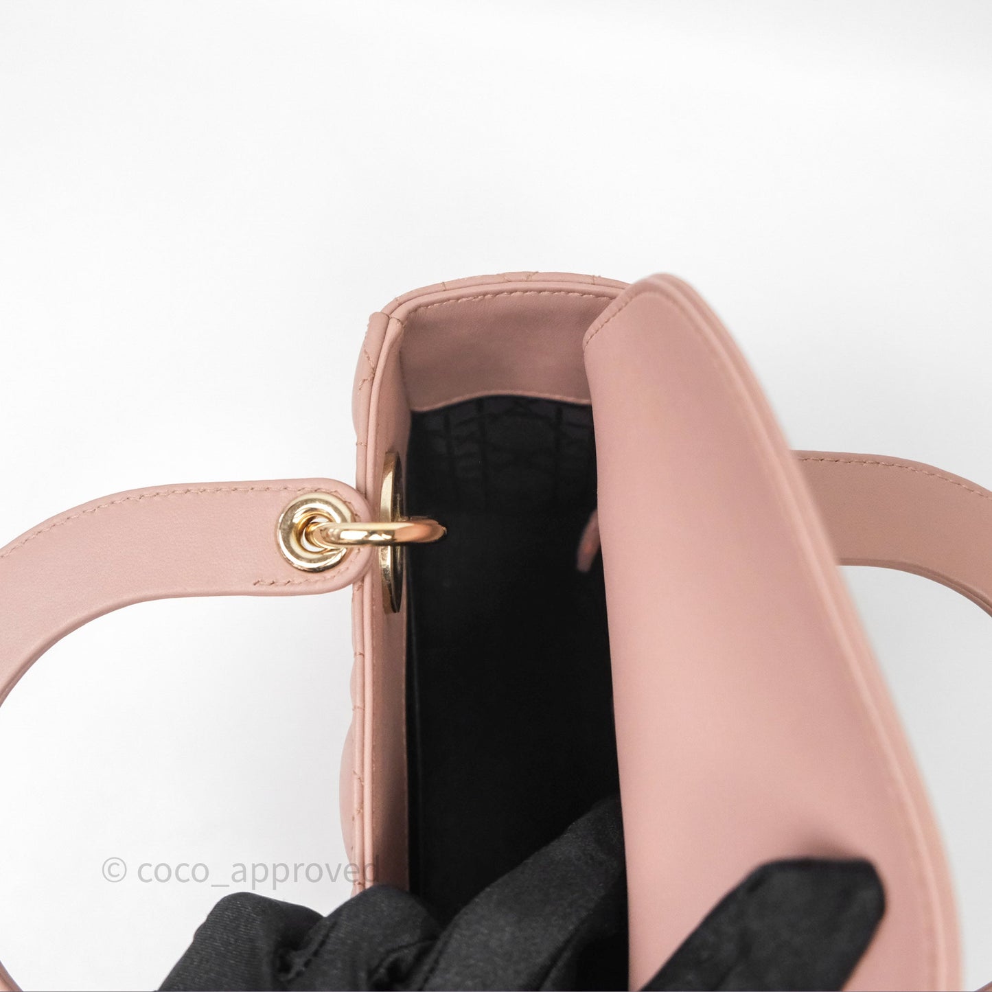 Christian Dior Small Lady Dior My ABCDior Bag Blush Cannage Lambskin