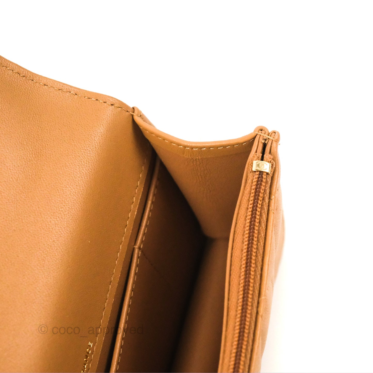 Chanel Top Handle Mini WOC Caramel Dark Beige Lambskin Gold Hardware