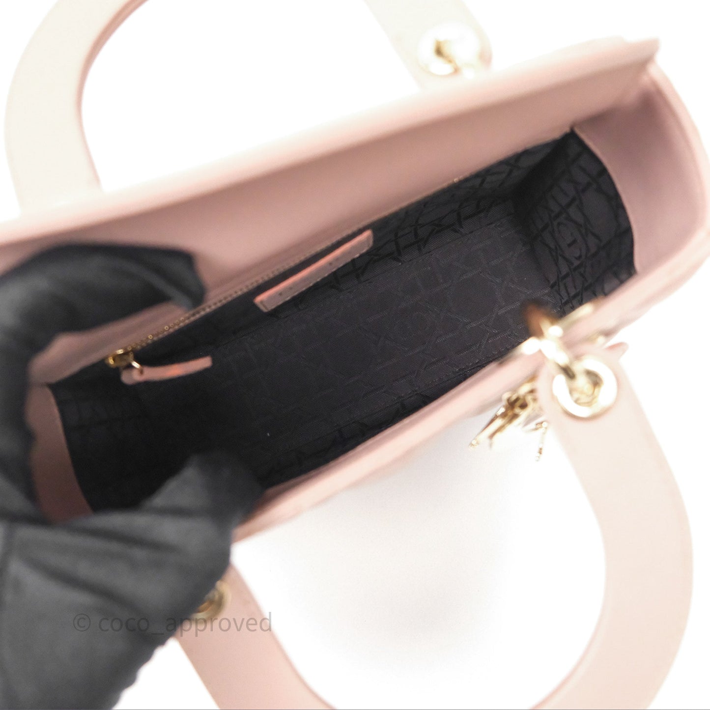 Christian Dior Small Lady Dior My ABCDior Bag Blush Cannage Lambskin