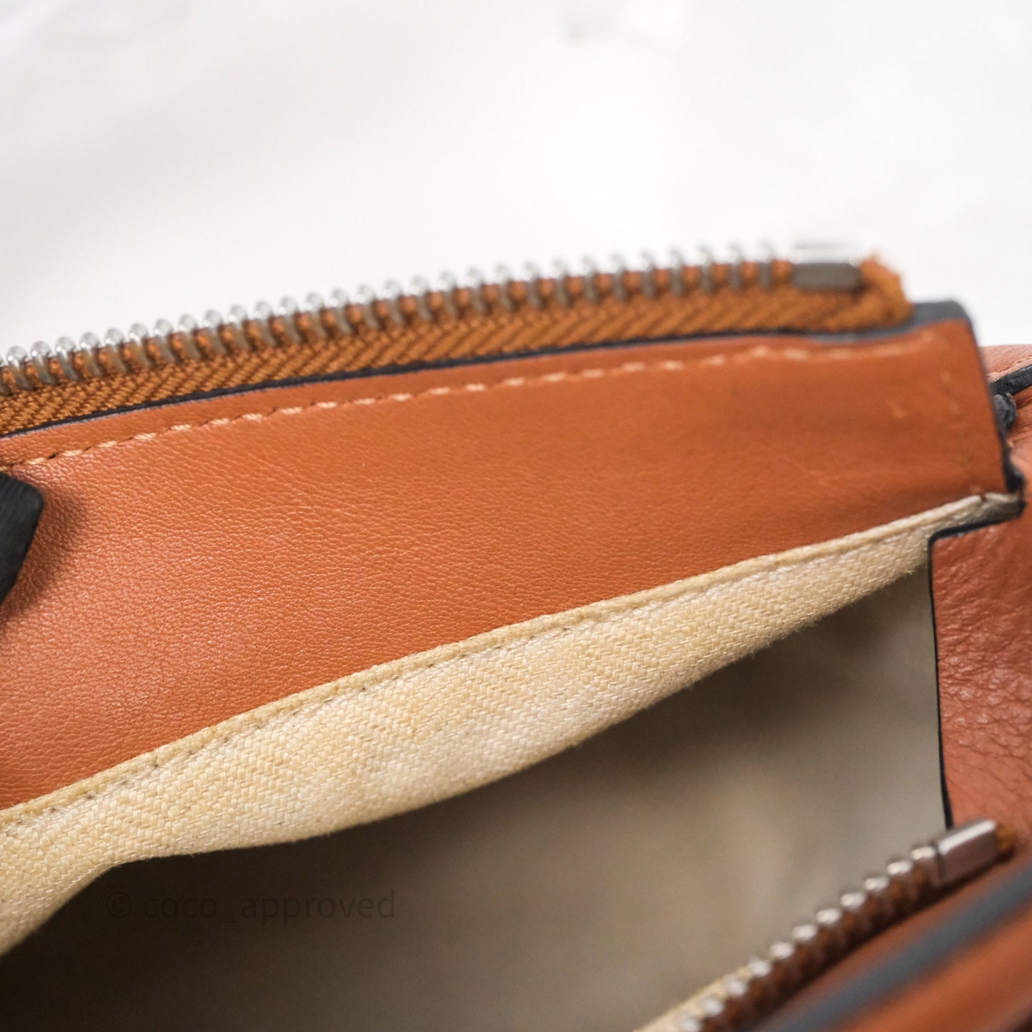 Loewe Small Puzzle Bag Tan Calfskin Silver Hardware