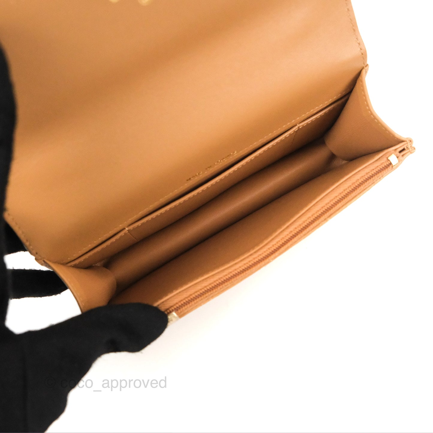 Chanel Top Handle Mini WOC Caramel Dark Beige Lambskin Gold Hardware
