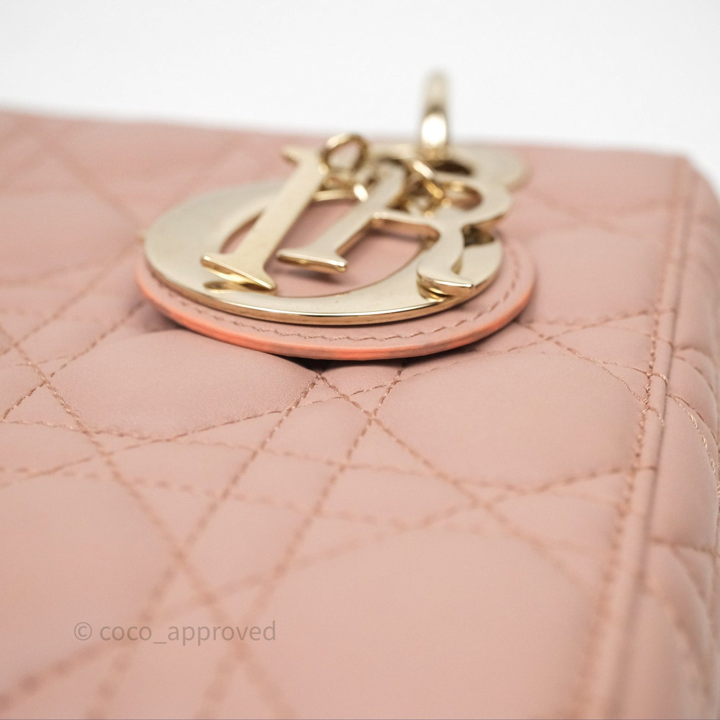 Christian Dior Small Lady Dior My ABCDior Bag Blush Cannage Lambskin
