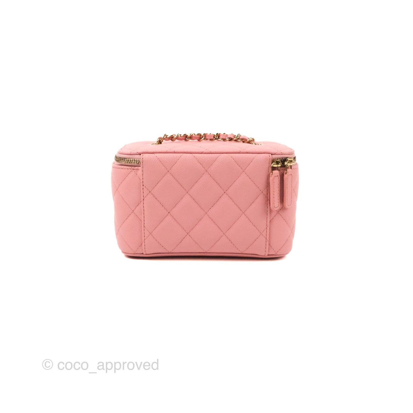 Chanel Classic Vanity with Chain Pink Caviar Gold Hardware