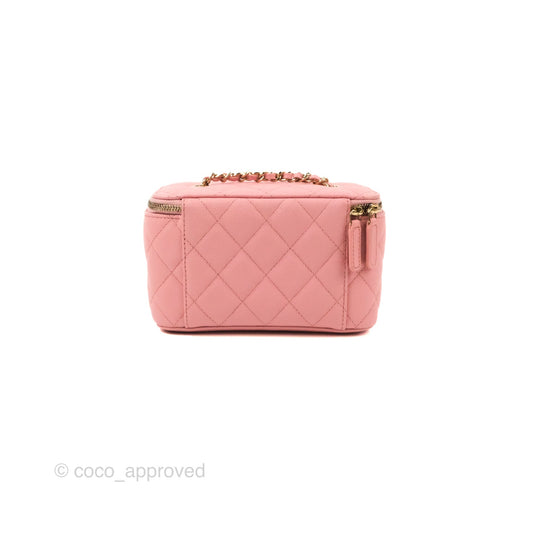 Chanel Classic Vanity with Chain Pink Caviar Gold Hardware