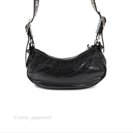 Balenciaga Le Cagole Shoulder Bag Black Calfskin Silver Hardware