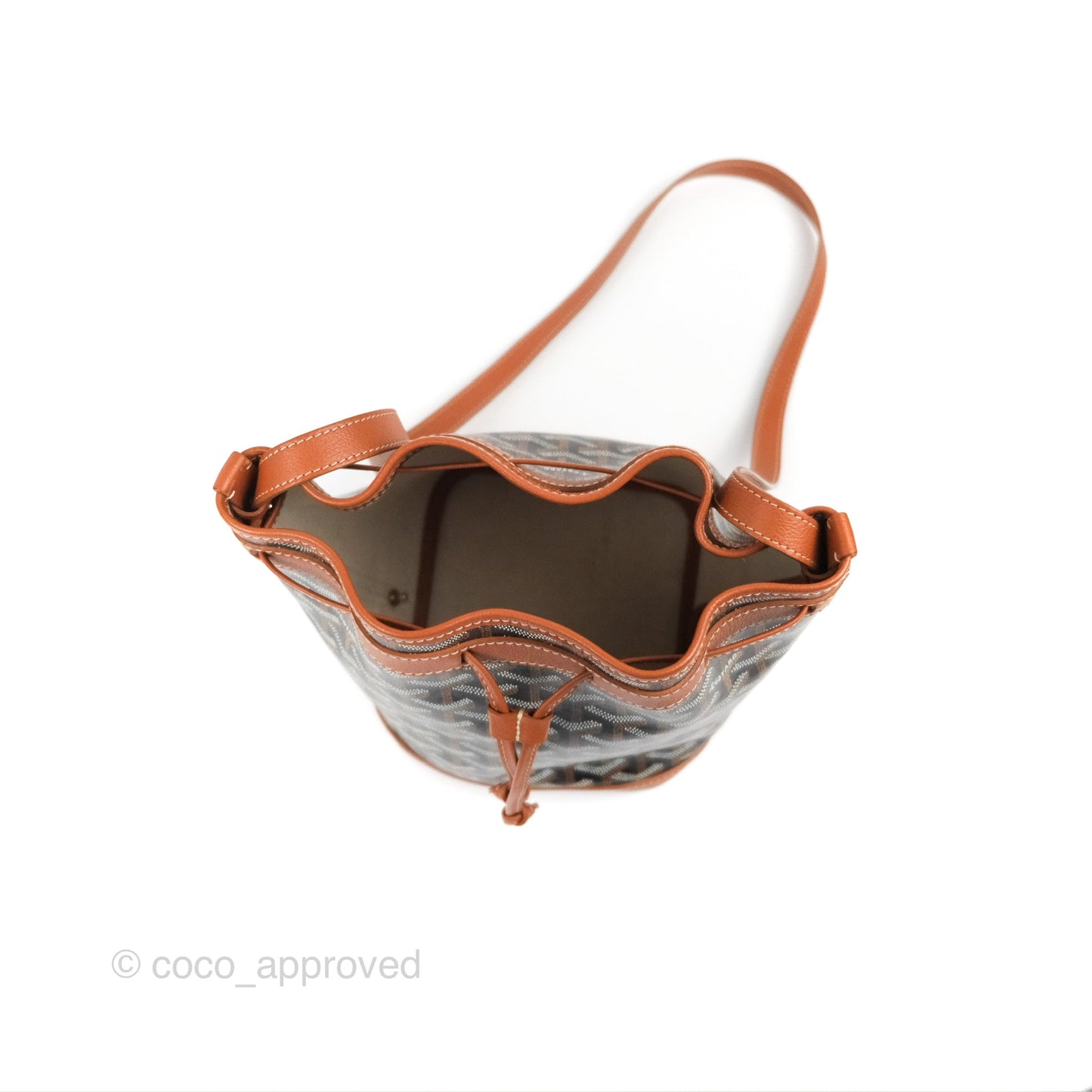 Goyard Petit Flot Bucket Bag Black & Tan Goyardine