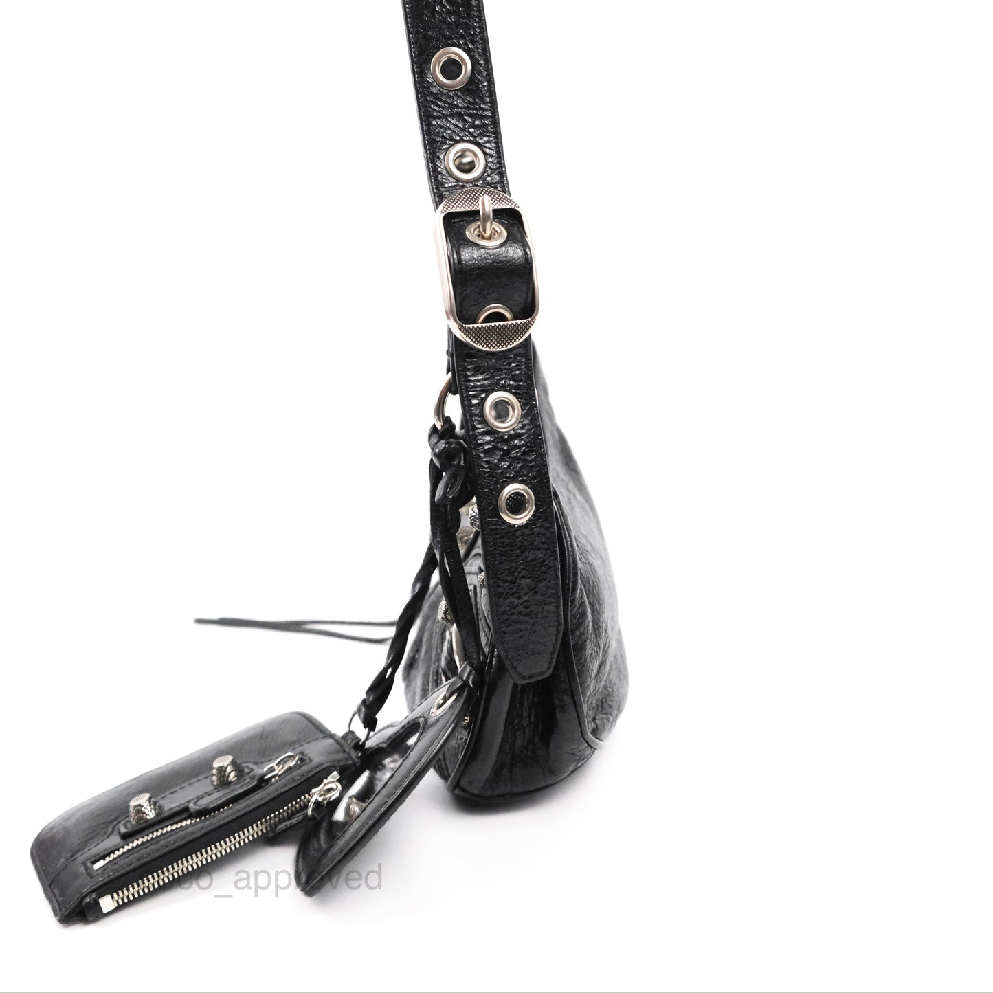 Balenciaga Le Cagole Shoulder Bag Black Calfskin Silver Hardware