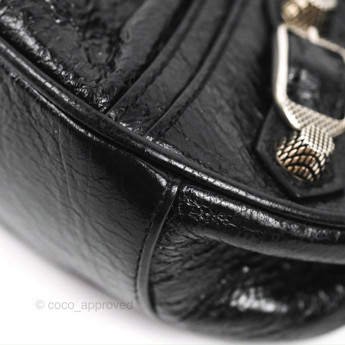Balenciaga Le Cagole Shoulder Bag Black Calfskin Silver Hardware