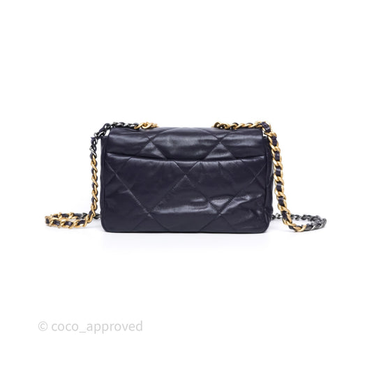 Chanel 19 Small Dark Purple Mixed Hardware