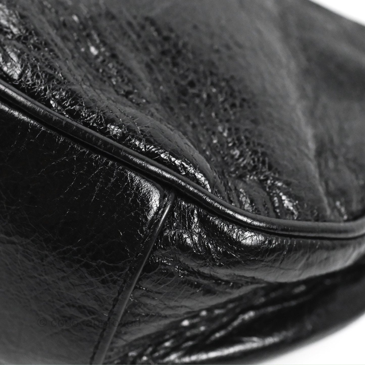 Balenciaga Le Cagole Shoulder Bag Black Calfskin Silver Hardware