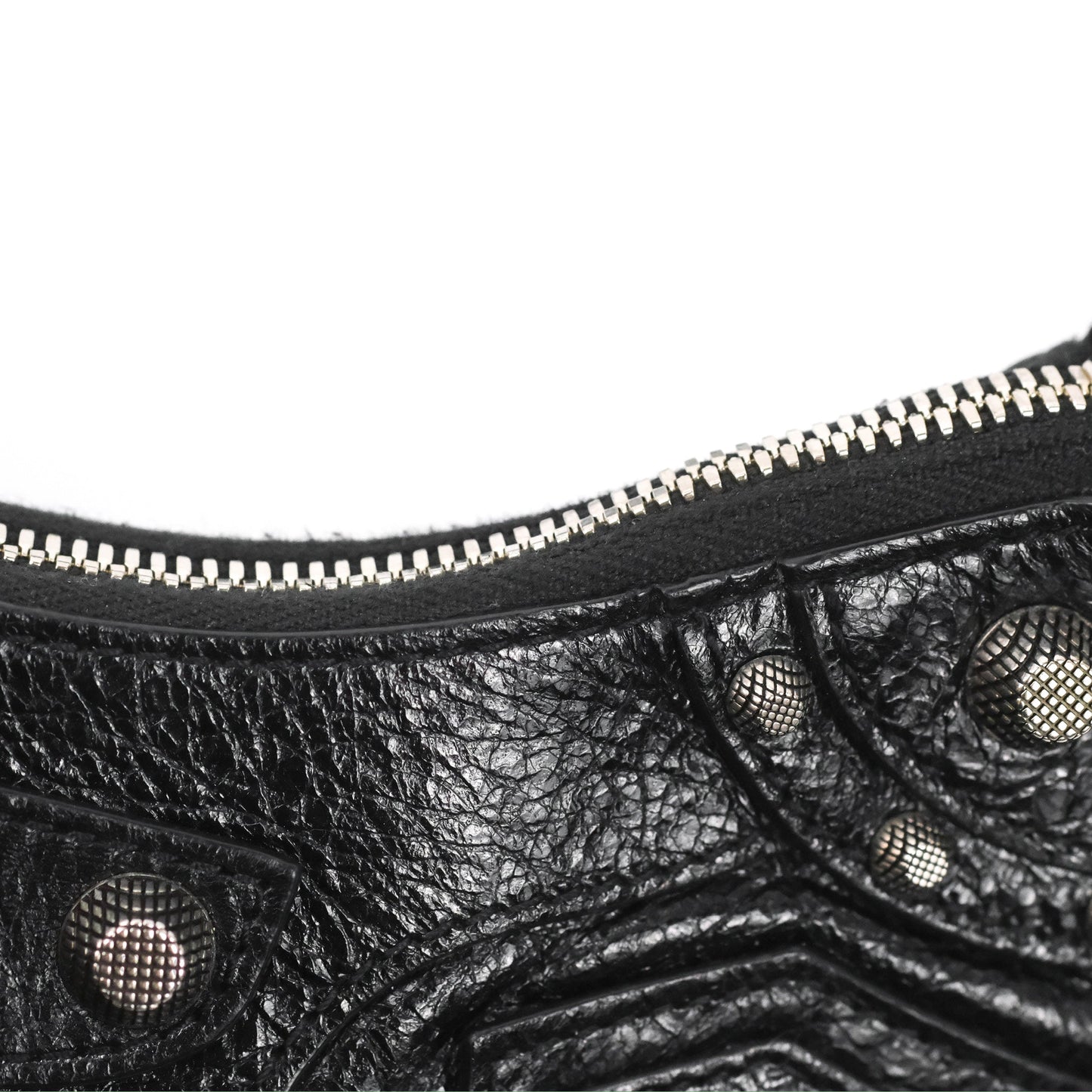 Balenciaga Le Cagole Shoulder Bag Black Calfskin Silver Hardware