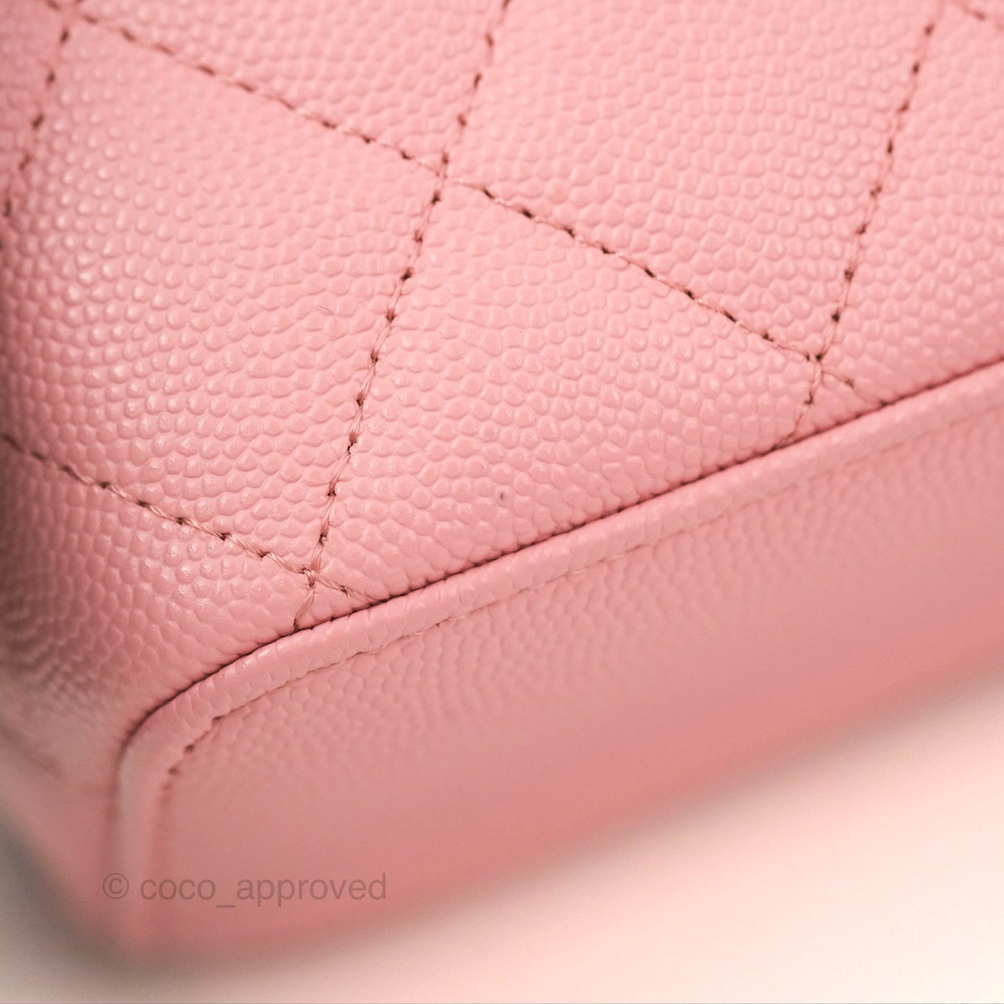 Chanel Classic Vanity with Chain Pink Caviar Gold Hardware