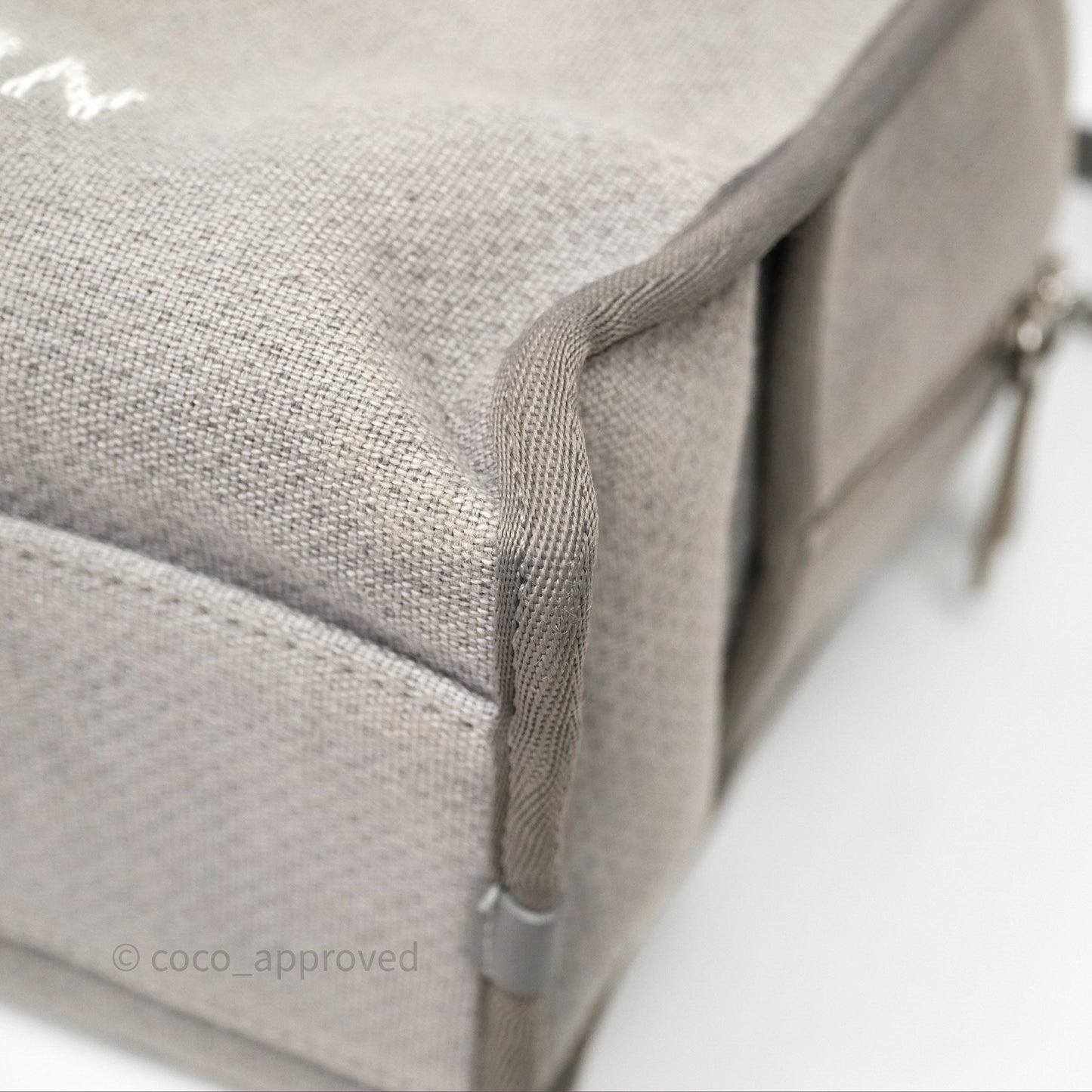 Chanel Deauville Bowling Bag Grey Silver Hardware