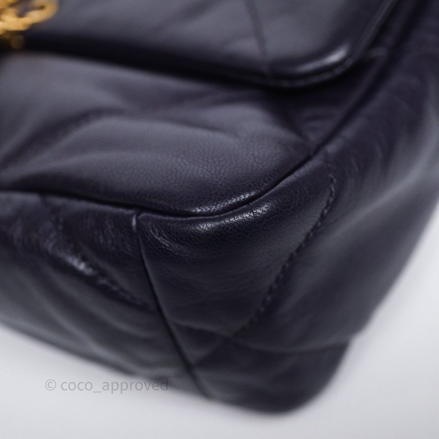 Chanel 19 Small Dark Purple Mixed Hardware