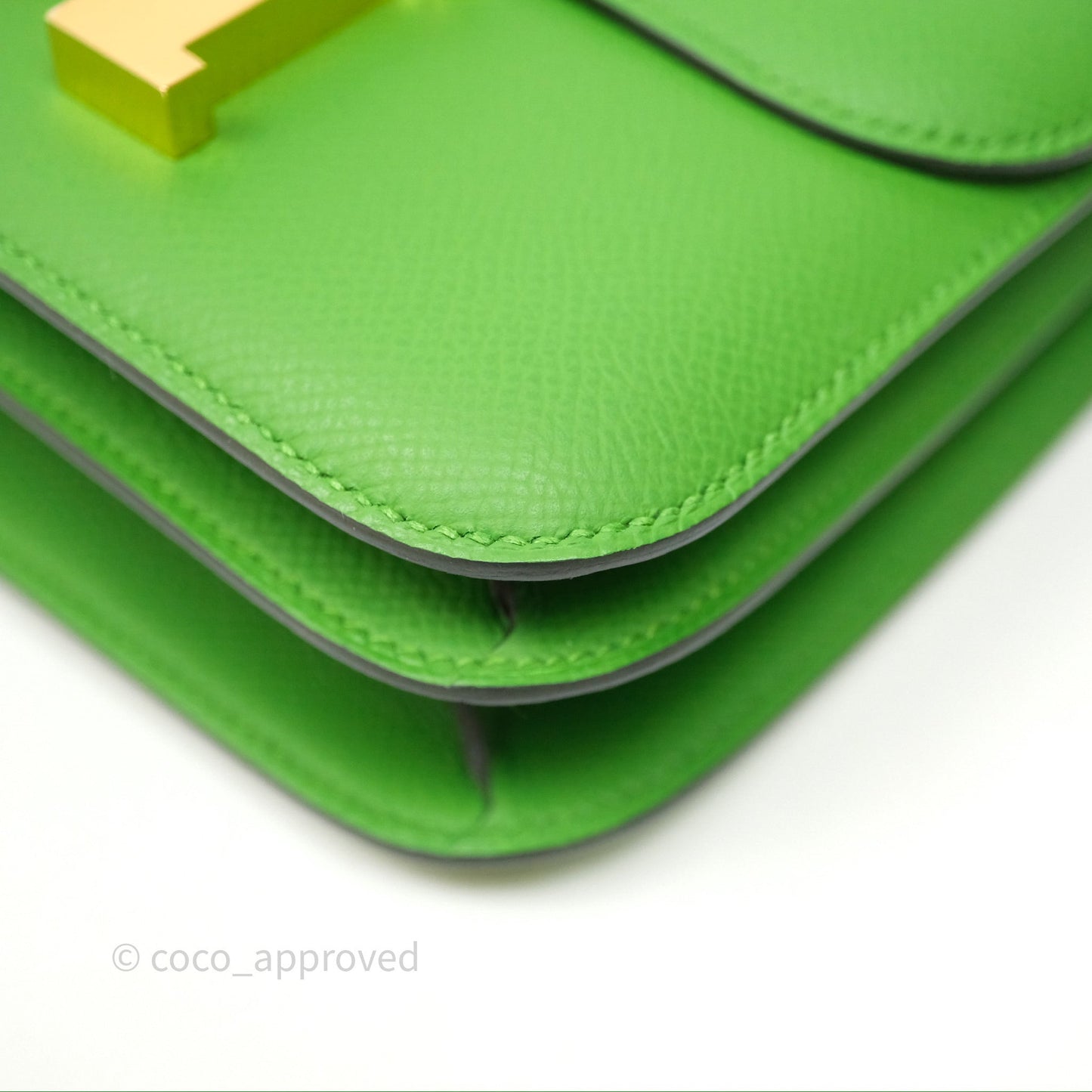 Hermès Constance Mini 18cm Vert Yucca A8 Epsom Gold Hardware