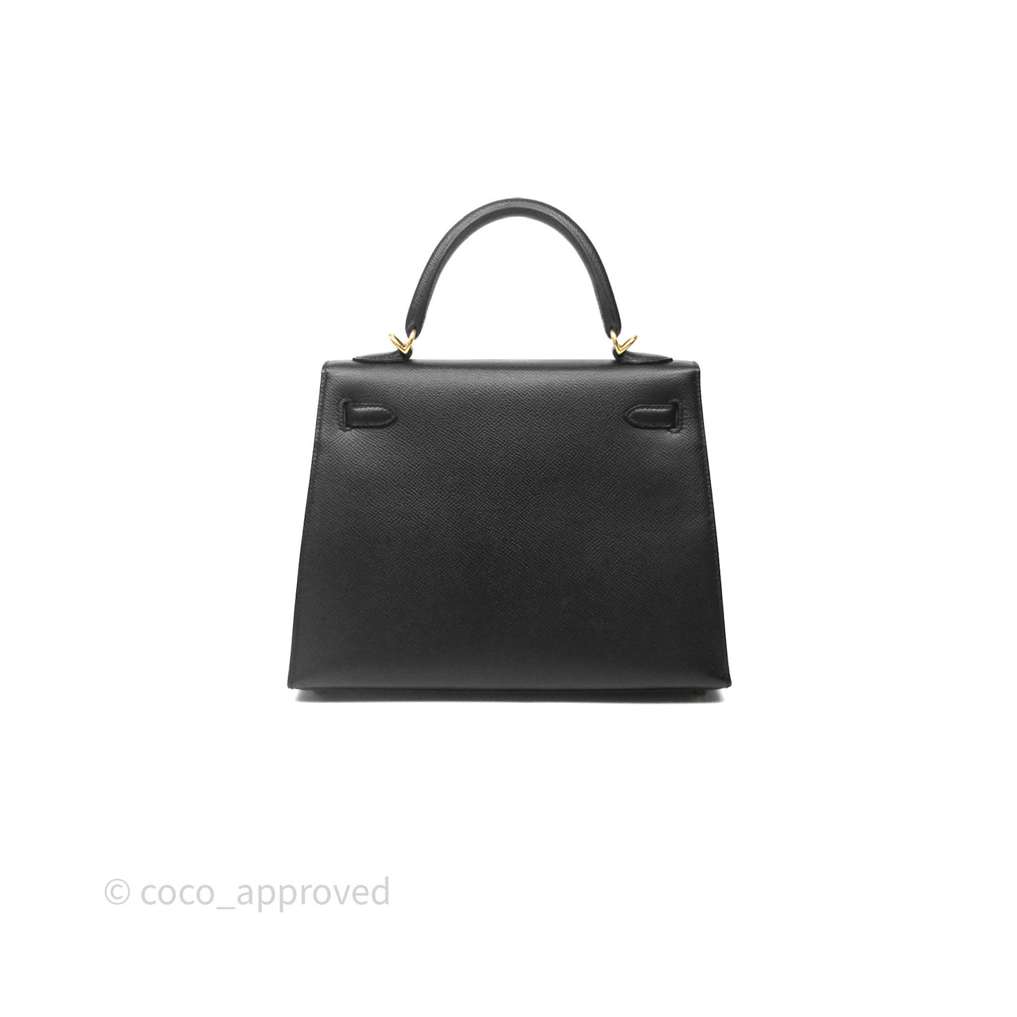 Hermès Kelly 25 Sellier Black Noir 89 Veau Epsom Gold Hardware