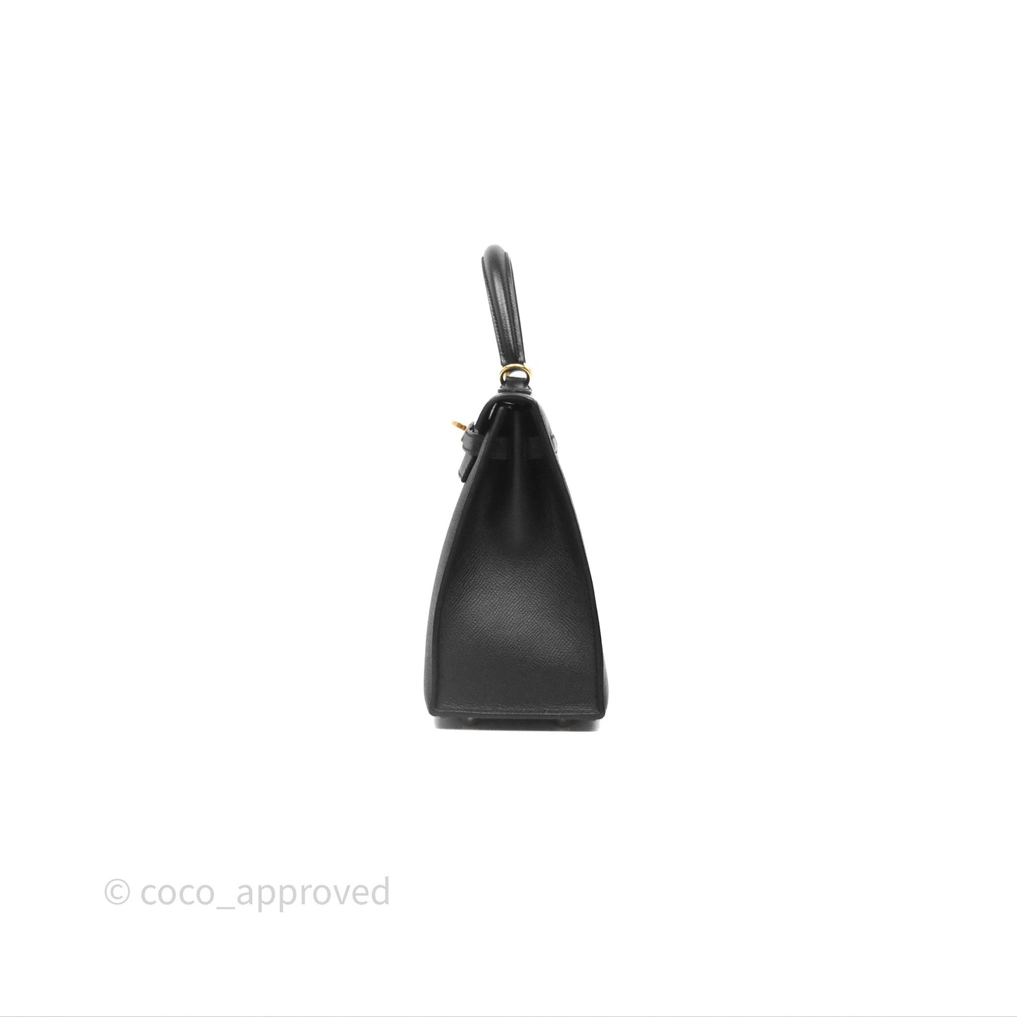Hermès Kelly 25 Sellier Black Noir 89 Veau Epsom Gold Hardware
