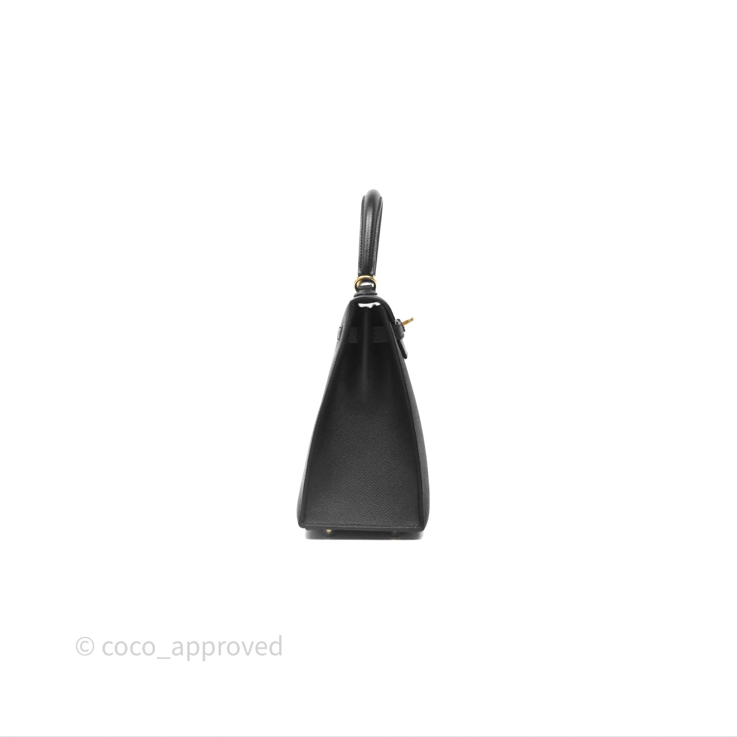 Hermès Kelly 25 Sellier Black Noir 89 Veau Epsom Gold Hardware