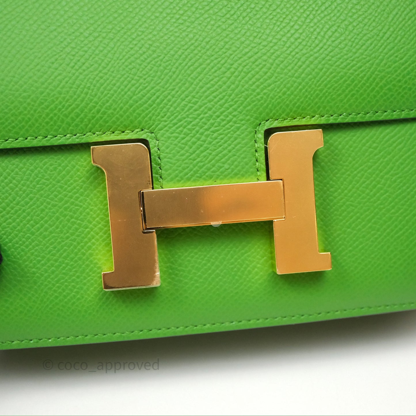 Hermès Constance Mini 18cm Vert Yucca A8 Epsom Gold Hardware