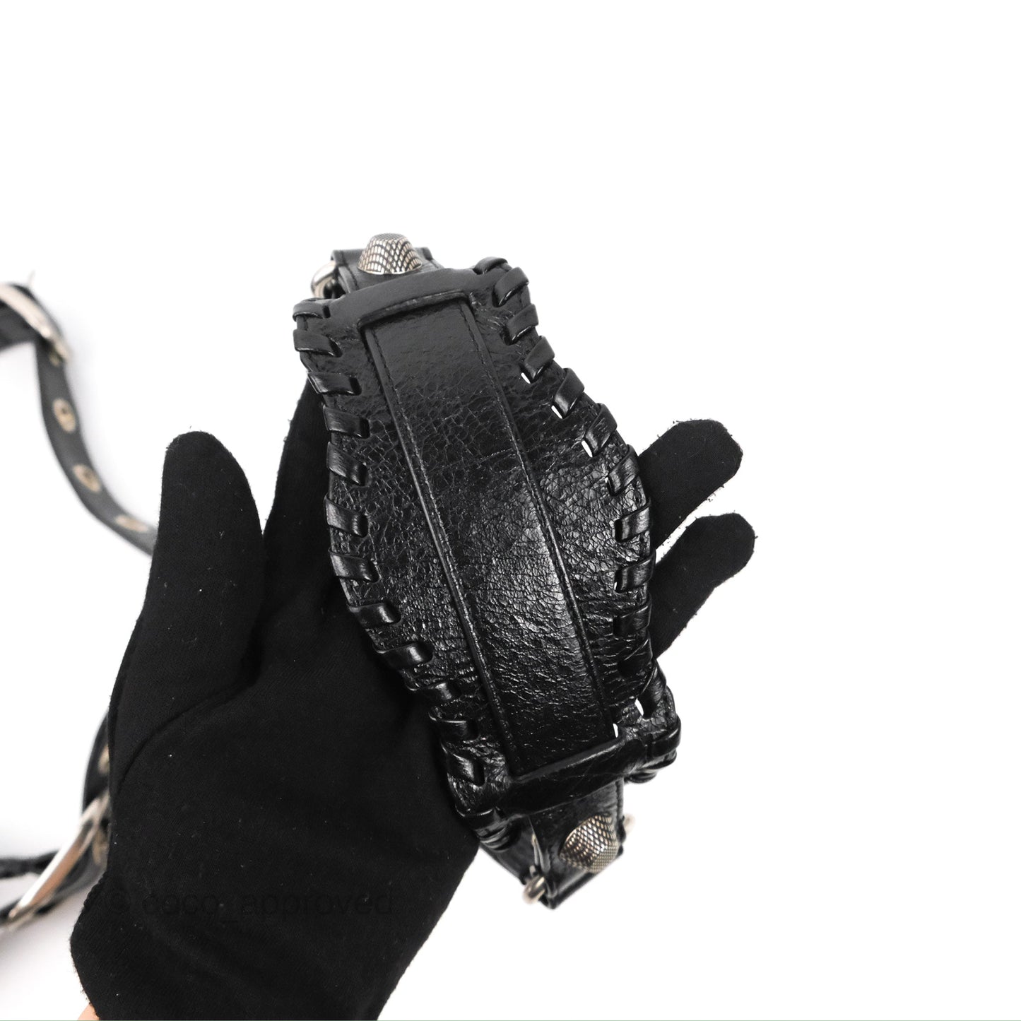 Balenciaga Le Cagole Shoulder Bag Black Calfskin Silver Hardware