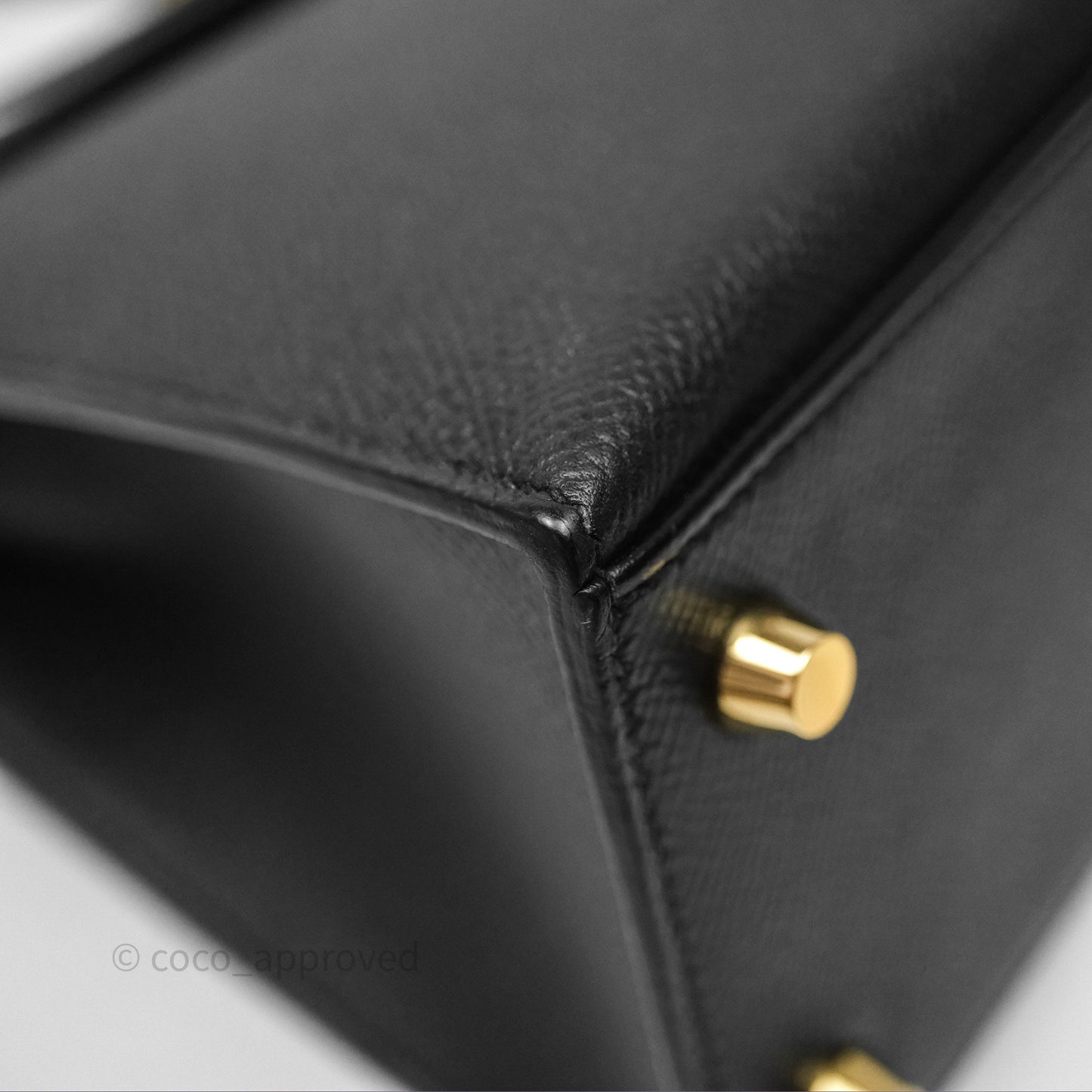 Hermès Kelly 25 Sellier Black Noir 89 Veau Epsom Gold Hardware