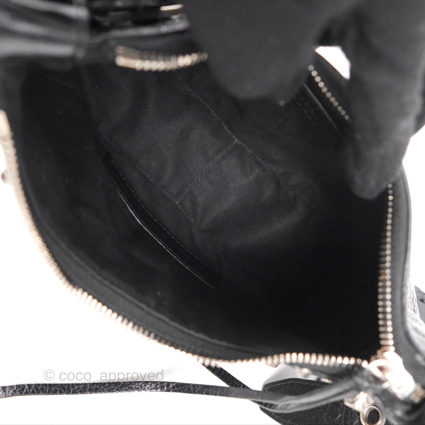 Balenciaga Le Cagole Shoulder Bag Black Calfskin Silver Hardware