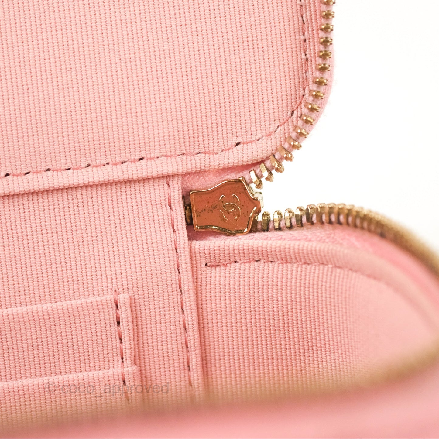 Chanel Classic Vanity with Chain Pink Caviar Gold Hardware