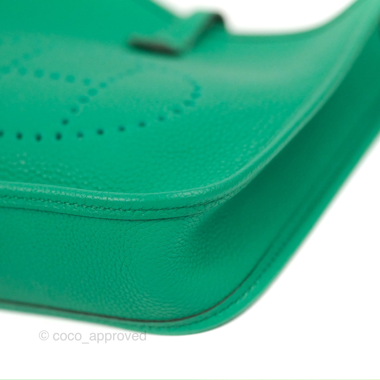Hermès Mini Evelyne 16 Vert Jade Clemence Palladium Hardware