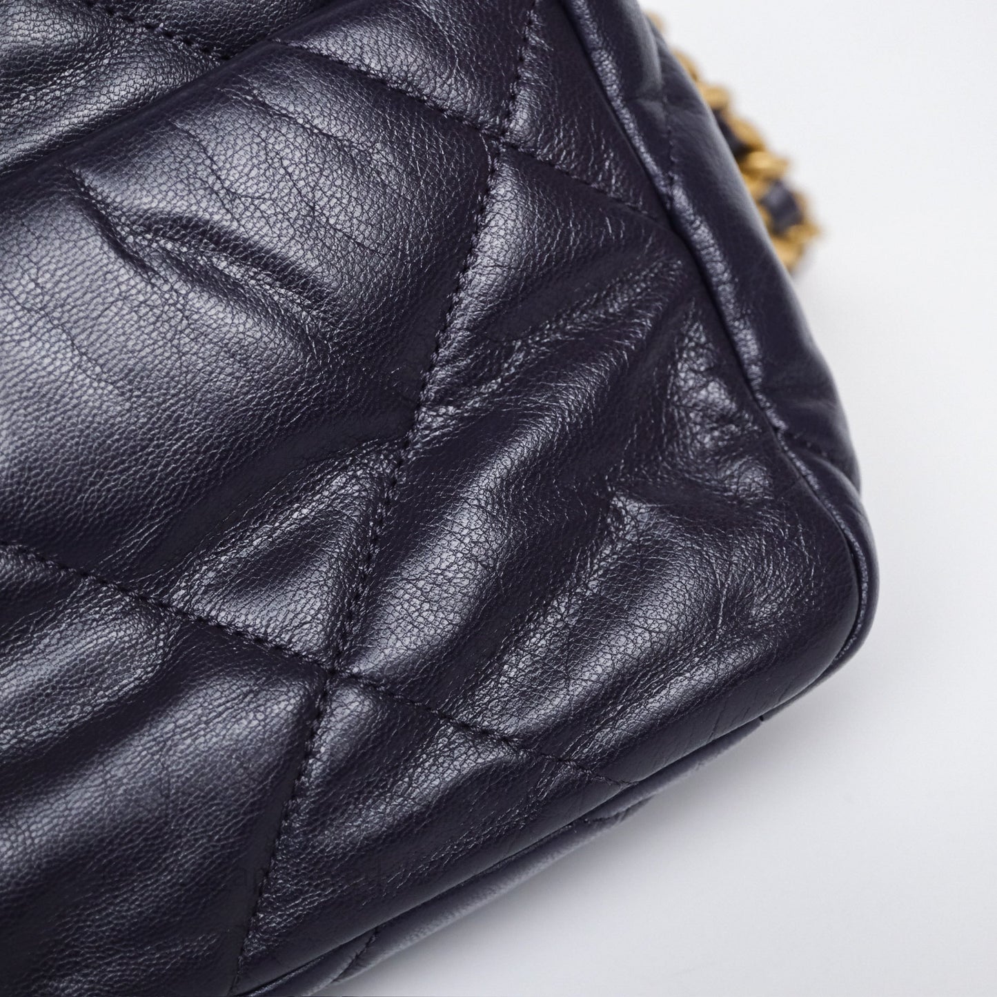 Chanel 19 Small Dark Purple Mixed Hardware