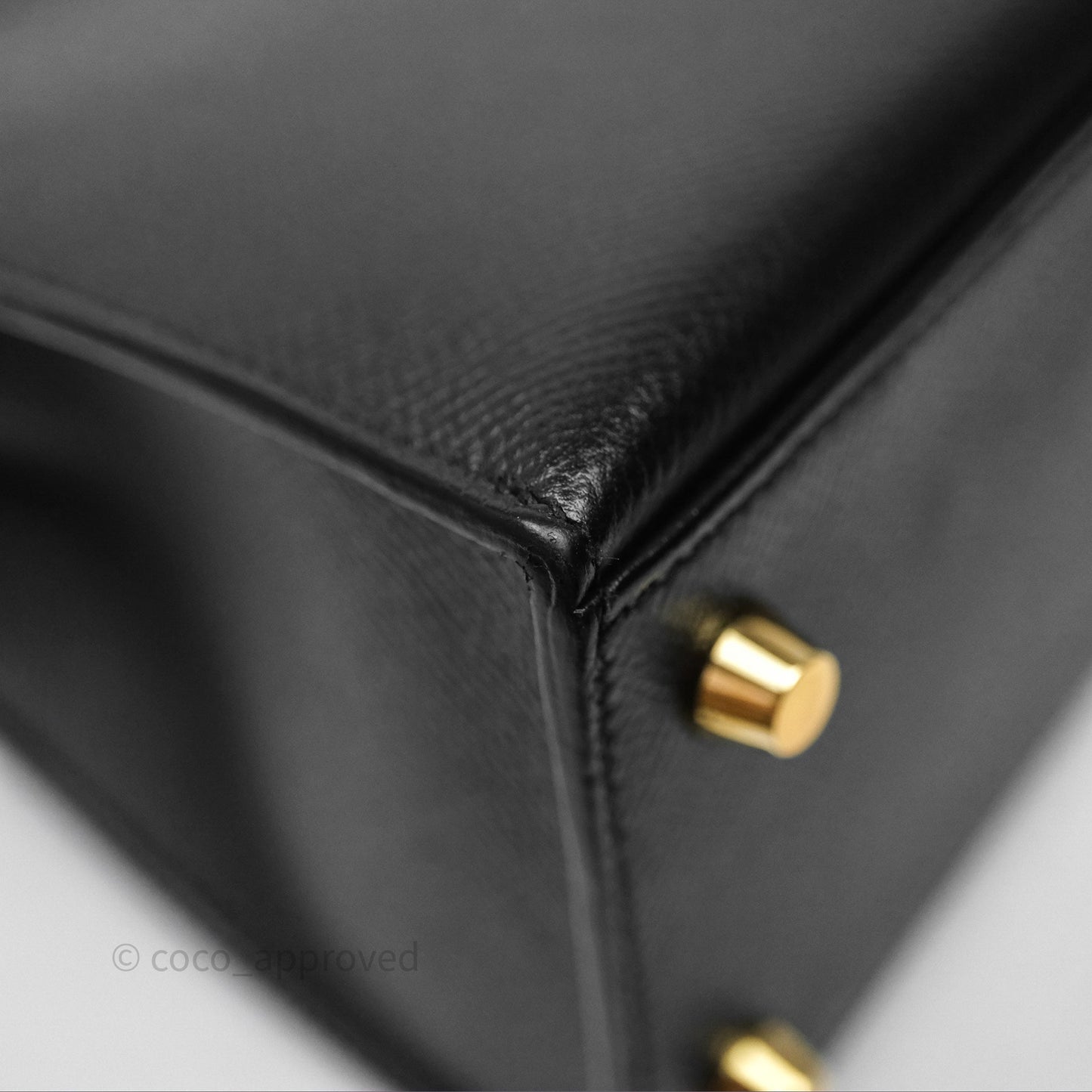 Hermès Kelly 25 Sellier Black Noir 89 Veau Epsom Gold Hardware