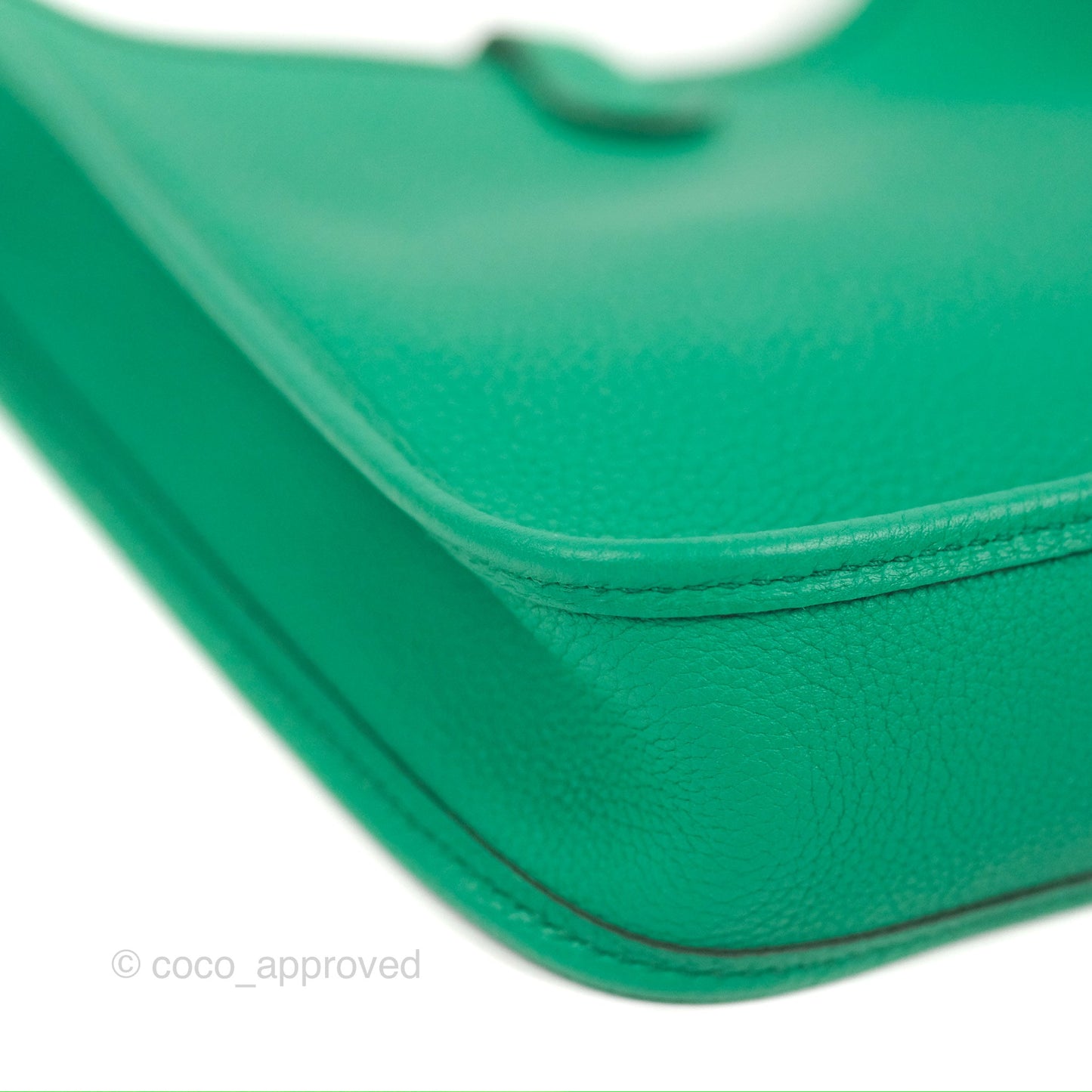 Hermès Mini Evelyne 16 Vert Jade Clemence Palladium Hardware