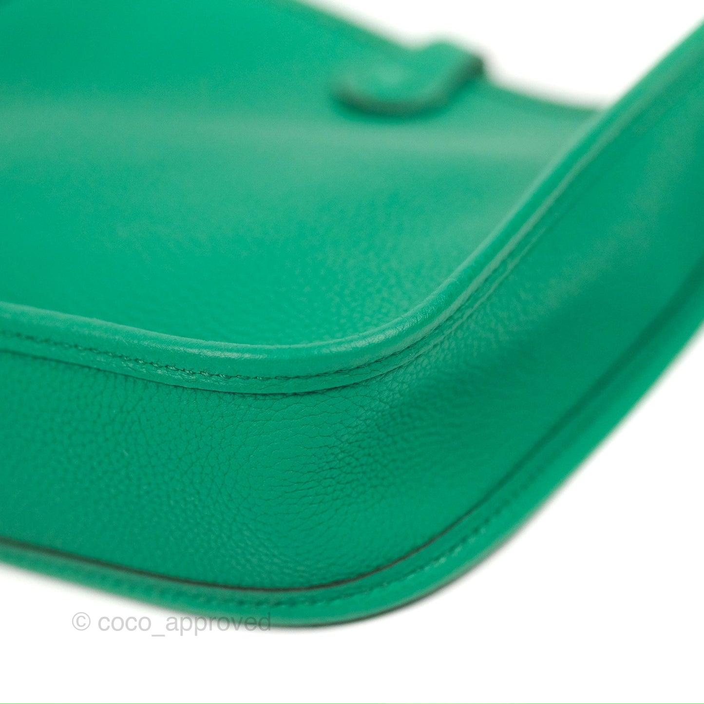 Hermès Mini Evelyne 16 Vert Jade Clemence Palladium Hardware